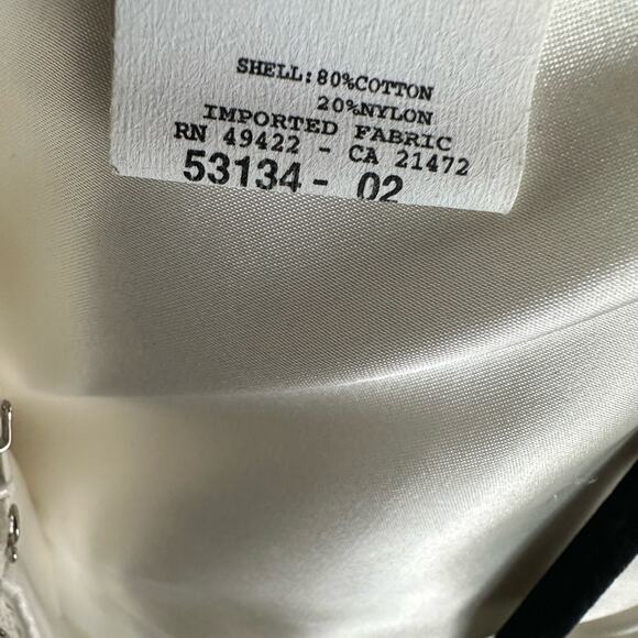 Vintage Jessica McClintock White Strapless Bubble Hem Dress Y2K Prom Size 6 - Picture 6 of 6